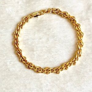 NWOT Italian style Gold GF interlocking link Bracelet
